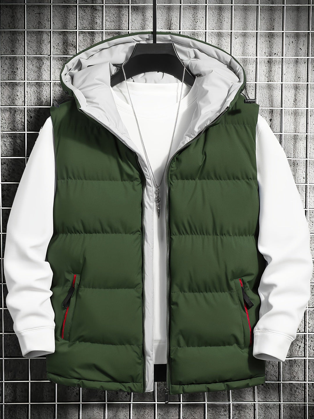 Levi | Hooded Pocket Down Vest Jacket