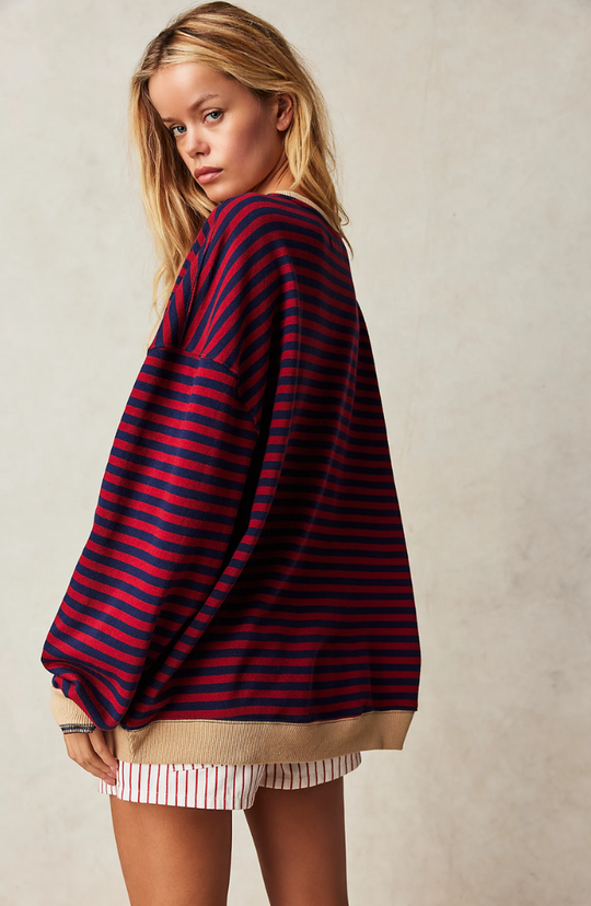 Allison™ | Casual Oversized Striped Knit Sweater