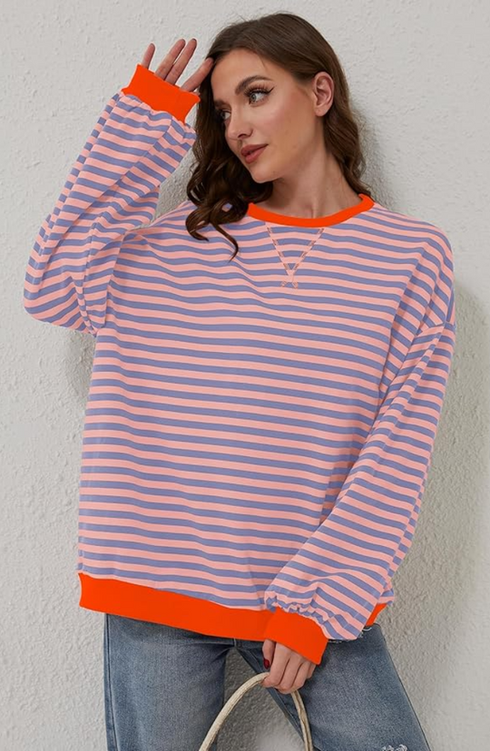 Allison™ | Casual Oversized Striped Knit Sweater