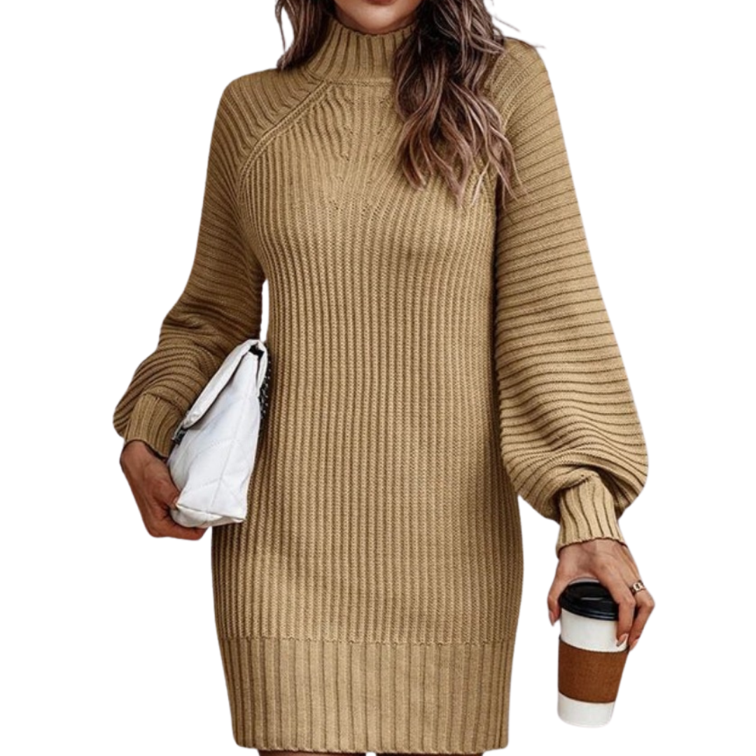 Henley | Ribbed Knit Winter Dress