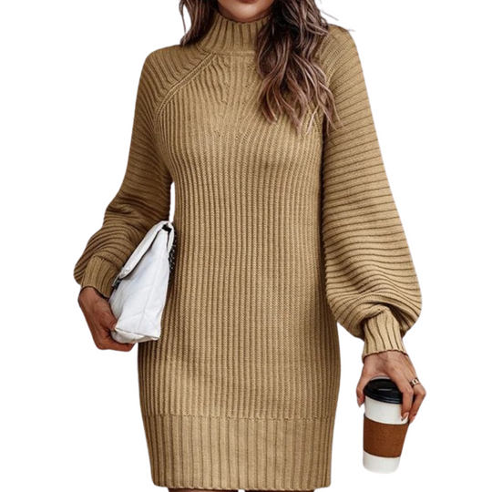 Henley | Ribbed Knit Winter Dress