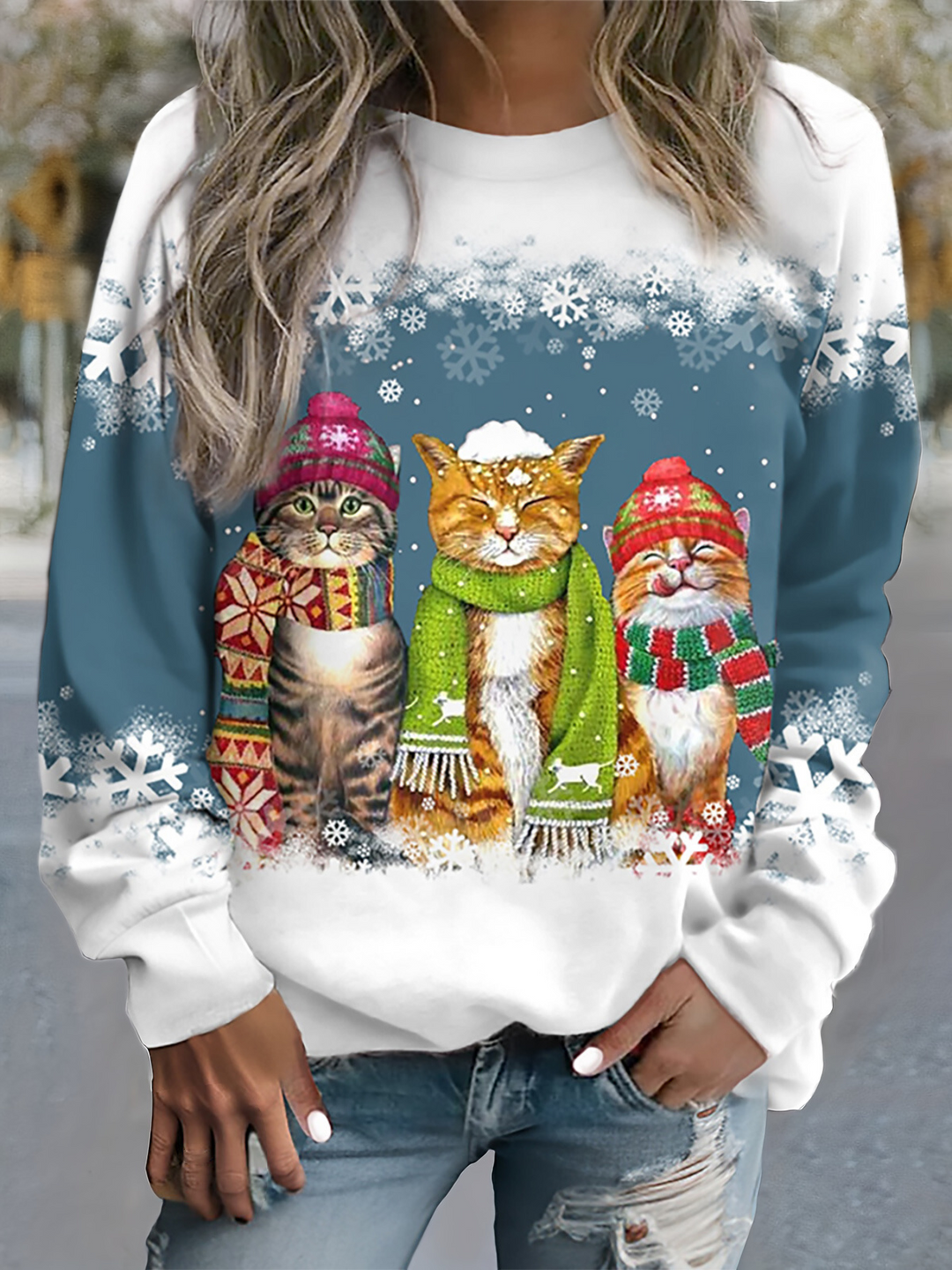 Katherine | Festive Cat Sweater