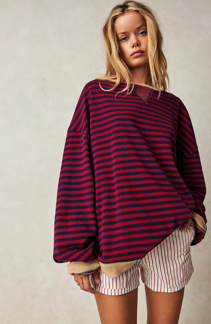 Allison™ | Casual Oversized Striped Knit Sweater