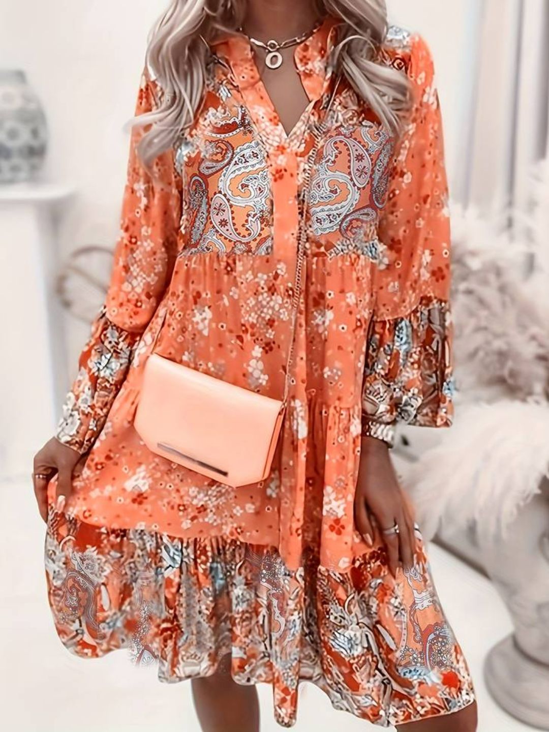 Helena | Floral Boho Tunic Dress