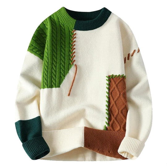 Scott | Trendy Patchwork Sweater