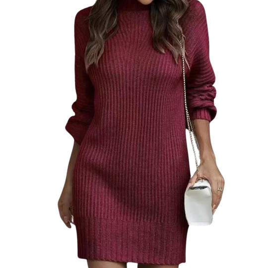 Henley | Ribbed Knit Winter Dress