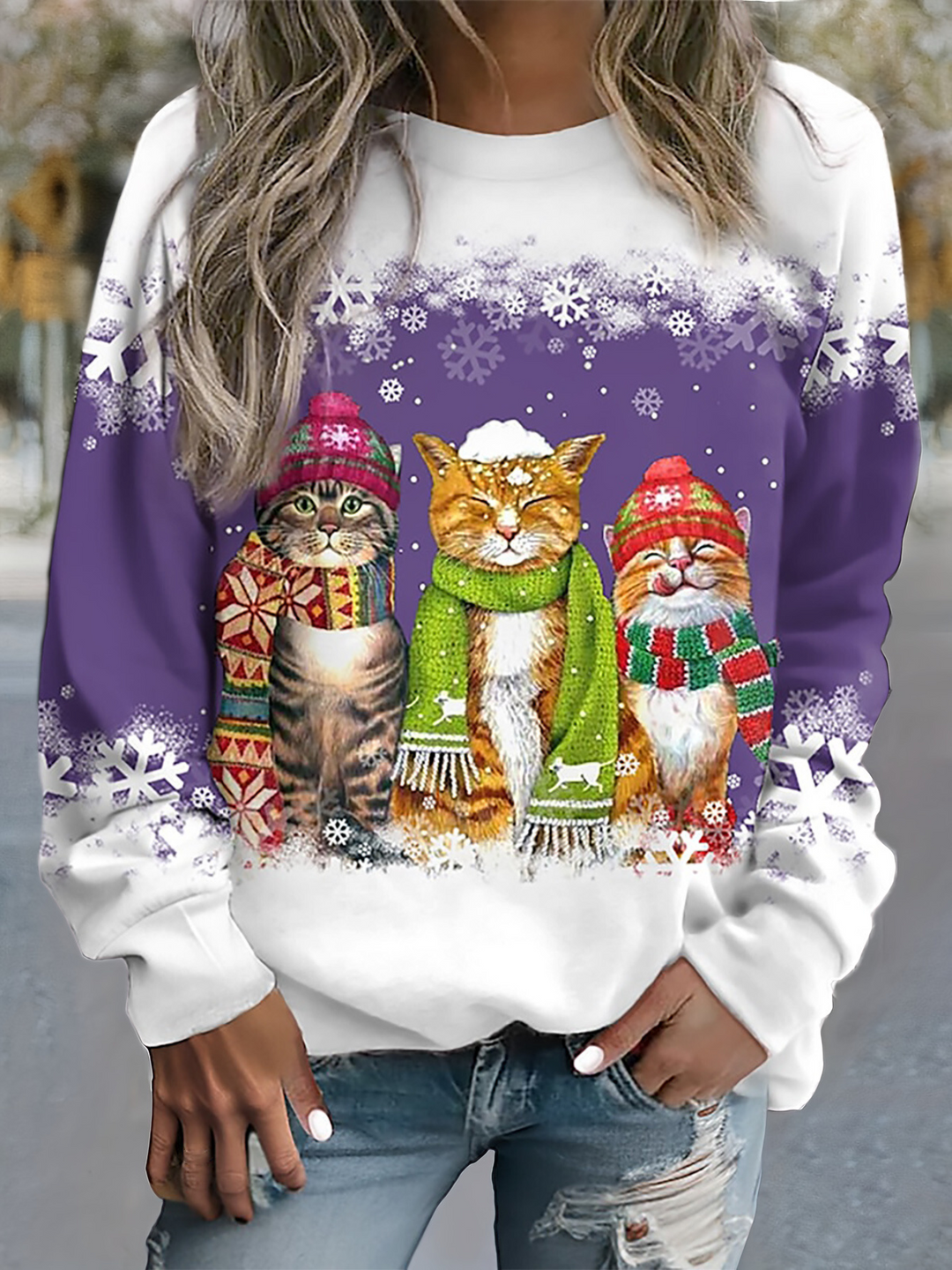 Katherine | Festive Cat Sweater