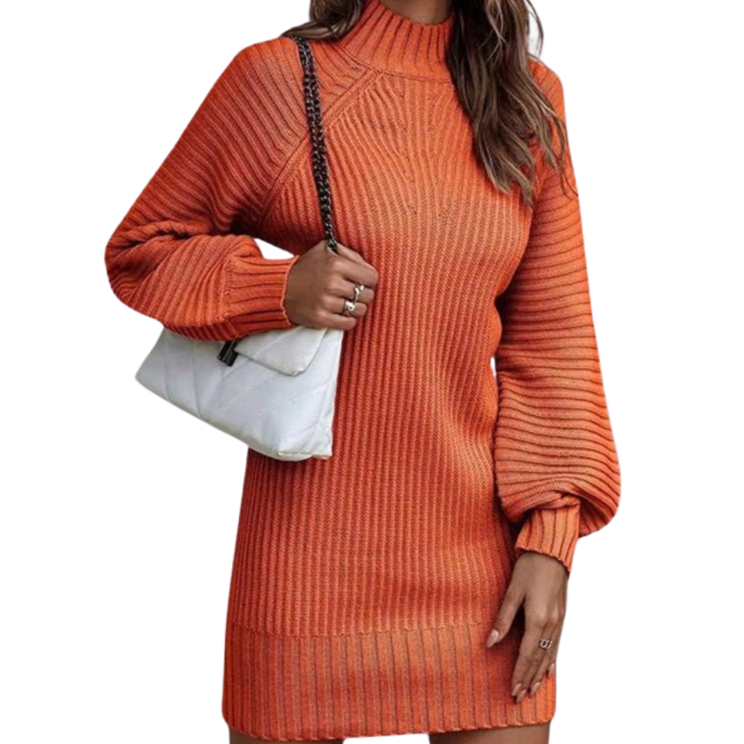 Henley | Ribbed Knit Winter Dress