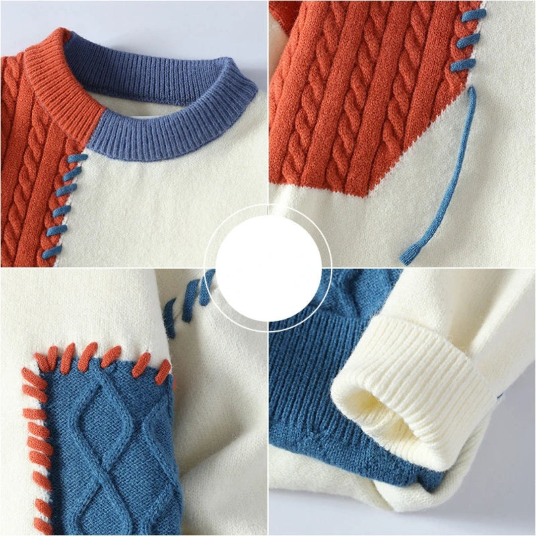 Scott | Trendy Patchwork Sweater