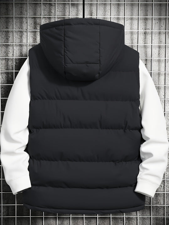 Levi | Hooded Pocket Down Vest Jacket