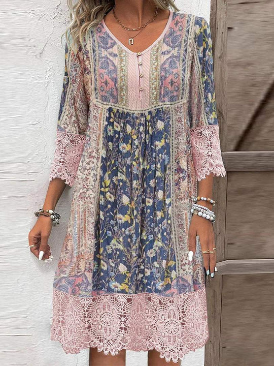 Adria | Bohemian Floral Dress