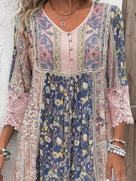 Adria | Bohemian Floral Dress