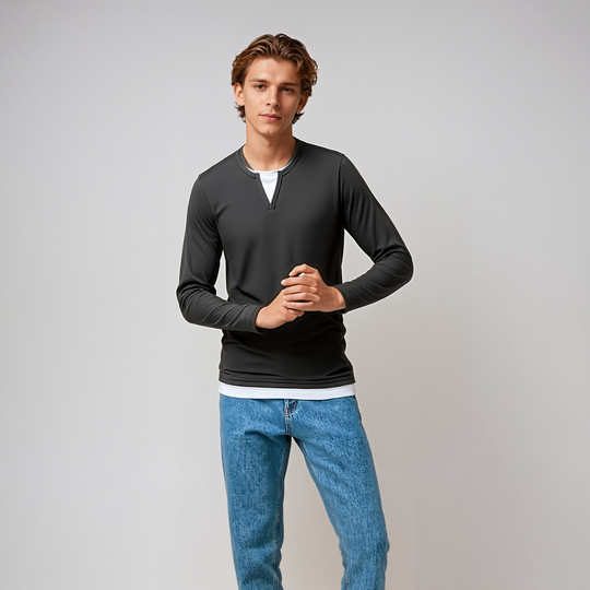 Stanley | Timeless Split-Neck Sweater