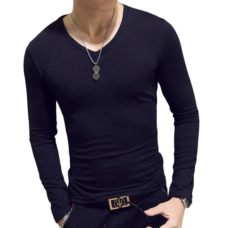 Thin Black V- Neck 2 / 2XL