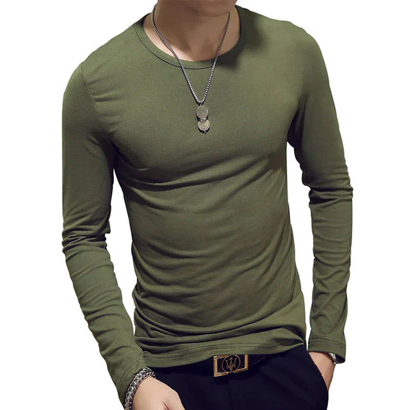 Thin Army Green O - Neck 3 / 2XL