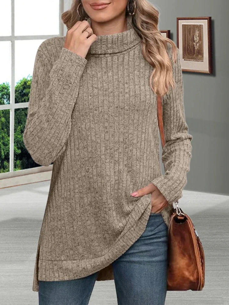 Elsie | Ribbed Turtleneck Sweater