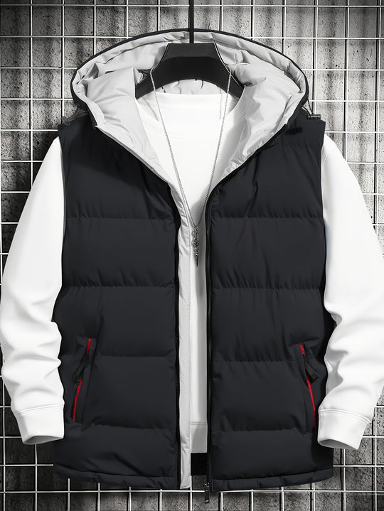 Levi | Hooded Pocket Down Vest Jacket