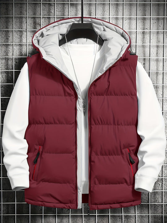 Levi | Hooded Pocket Down Vest Jacket