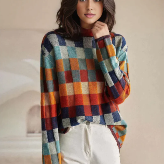 Lexi | Elegant Patchwork Sweater